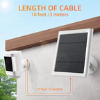 7 Pack IP65 Solar Panel for Rings Camera, 4W Solar Charger Compatible with Rings Spotlight &All-New Stick Up Outdoor Cam Battery, 10ft Long Cable with USB-C to Barrel Plug Adapter