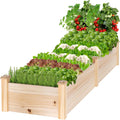 mixc 8×2ft wooden raised garden bed outdoor planter, main product view