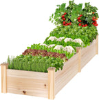 mixc 8×2ft wooden raised garden bed outdoor planter, main product view