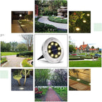 INCX 4.6 inch Solar Lights Outdoor Waterproof,12 Pack Solar Lights for Outside, Solar Garden Lights Landscape Lighting for Patio Pathway Lawn Yard Deck Driveway Walkway, Warm White