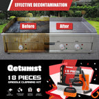 Griddle Cleaning Kit for Blackstone, Scraper, Scour Pads, Grill Brush 18Pcs | Blackstone griddle accessories. Cast iron cleaner & pumice stone bricks for outdoor BBQ, camping, backyard flat top grills.