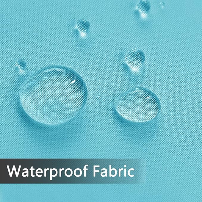 SpaceDresser Waterproof Outdoor Sheer Curtains for Patio - 2 Panels Rod Pocket Indoor Voile Sheer Curtain for Living Room,100W x 96L inch, Aqua