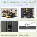 patiowell 8x10 ft resin outdoor storage shed with, close-up detail