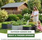 AHEONLAR 3 Pack 4×2×1.5ft Galvanized Raised Garden Beds Outdoor, Sturdy Planter Boxes for Vegetables, Fruits, Flowers and Plants, Easy Assembly, Silver