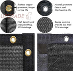 UPGRADE Privacy Fence Screen 6'x31' Black Outdoor 90% Visibility Blockage 170 GSM Mesh Shade Cover Panels for Backyard,Balcony,Home Decoration with Zip Ties,Customized Avaliable
