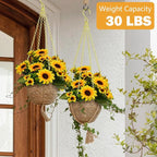 garini 6 Pack, 23 Inch Hanging Baskets Chain, Gold Hanging Chains with Hooks, Replacement Plant Hangers for Planters, Bird Feeders and Lanterns