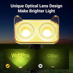 WdtPro Solar Lights Outdoor Waterproof, Solar Spot Lights Outdoor with Optical Lens, Auto ON/Off, 30H+ Runtime, Landscape Spotlights for Flag Yard Path Garden Tree, Warm White 6 Pack