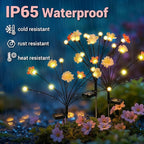Solar Garden Lights, Warm White LED Swaying Solar Flowers Light for Outside, Waterproof Garden Decor, Outdoor Decorative Lights Yard, Patio, Pathway Decoration Gardening Gifts (4 Pack)