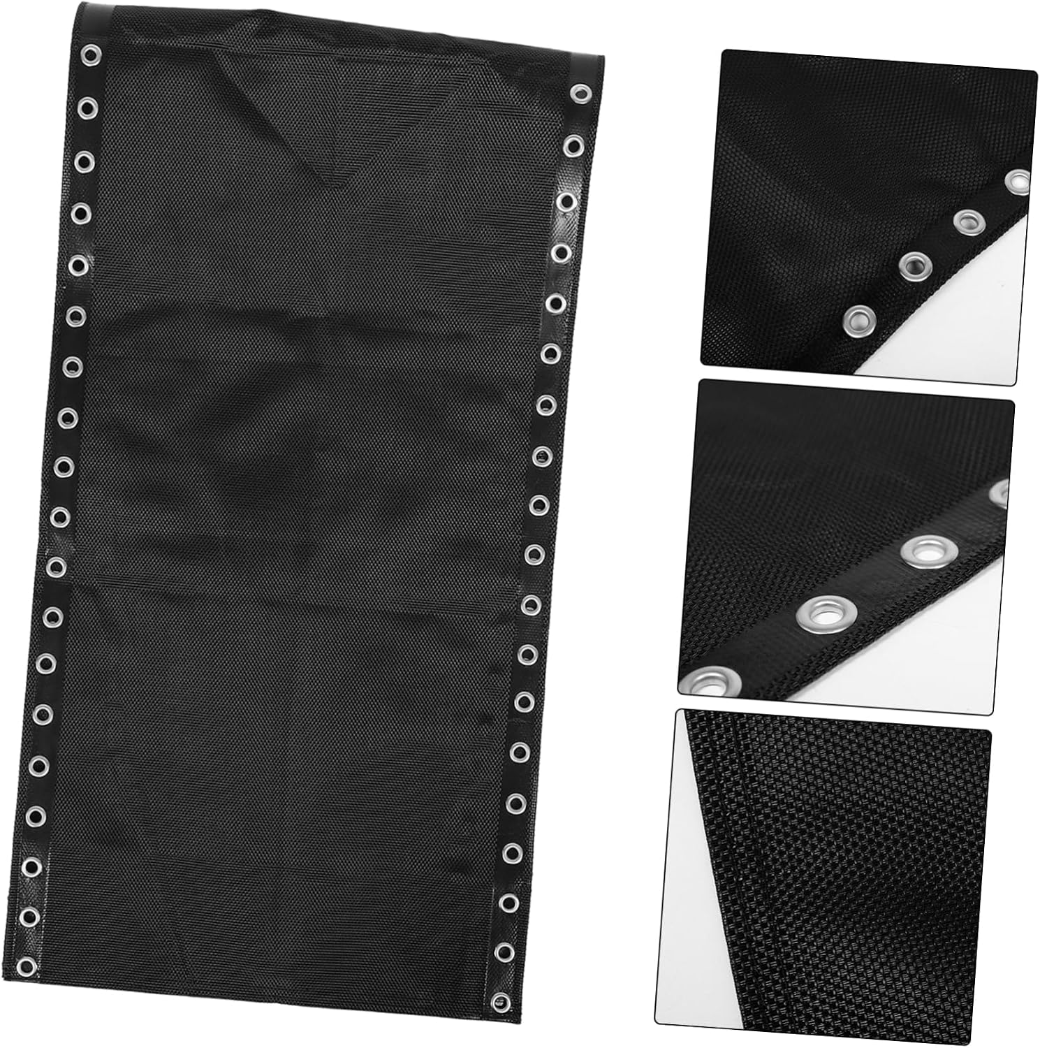 Levemolo Patio Chair Sling Replacement Fabric Lightweight Lounge Chair Webbing Repair Kit for Outdoor Use Elegant Black Mesh Material for Beach and Camping