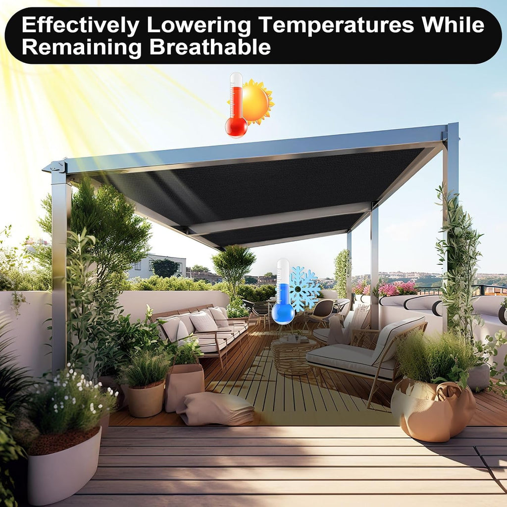artpuch 90% sun shade cloth, 6 x 20, package contents
