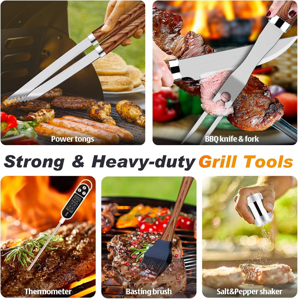 romanticist 26pcs grilling gifts for men, dad gifts, side view