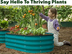 Plant & Plot Galvanized Raised Garden Beds Outdoor // 4×2×1 ft (2-Pack) Planter Raised Beds for Gardening, Vegetables, Flowers (Turquoise) // Large Metal Garden Box