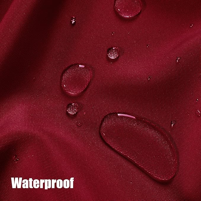 BONZER Wide Waterproof Outdoor Curtains for Patio Heavy Privacy Light Filtering Grommet Outside Curtains for Porch, Pergola, Gazebo, 1 Panel, 110W x 108L inch, Red