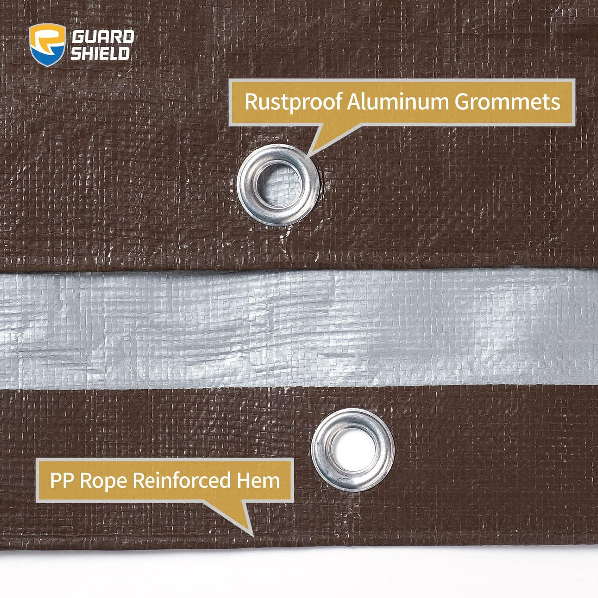 guard shield tarps heavy duty waterproof 20x40 feet, side view