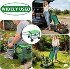 garden work chair with wheels, heavy-duty gardening cart on a desk or shelf