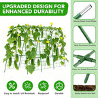 Cucumber Trellis for Raised Bed, U-Shape Garden Trellis for Climbing Plants Outdoor, Metal Arch Vegetables Trellis, Plant Support for Grape Vine Beans Squash Peas Flower