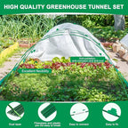 Greenhouse Hoops Grow Tunnel, 10 Sets of 8FT Long Garden Hoops for Raised Beds, Rust-Free Fiberglass Support Hoops Frame for Garden Netting, DIY Plant Support Garden Stakes for Row Cover, 60 Pcs