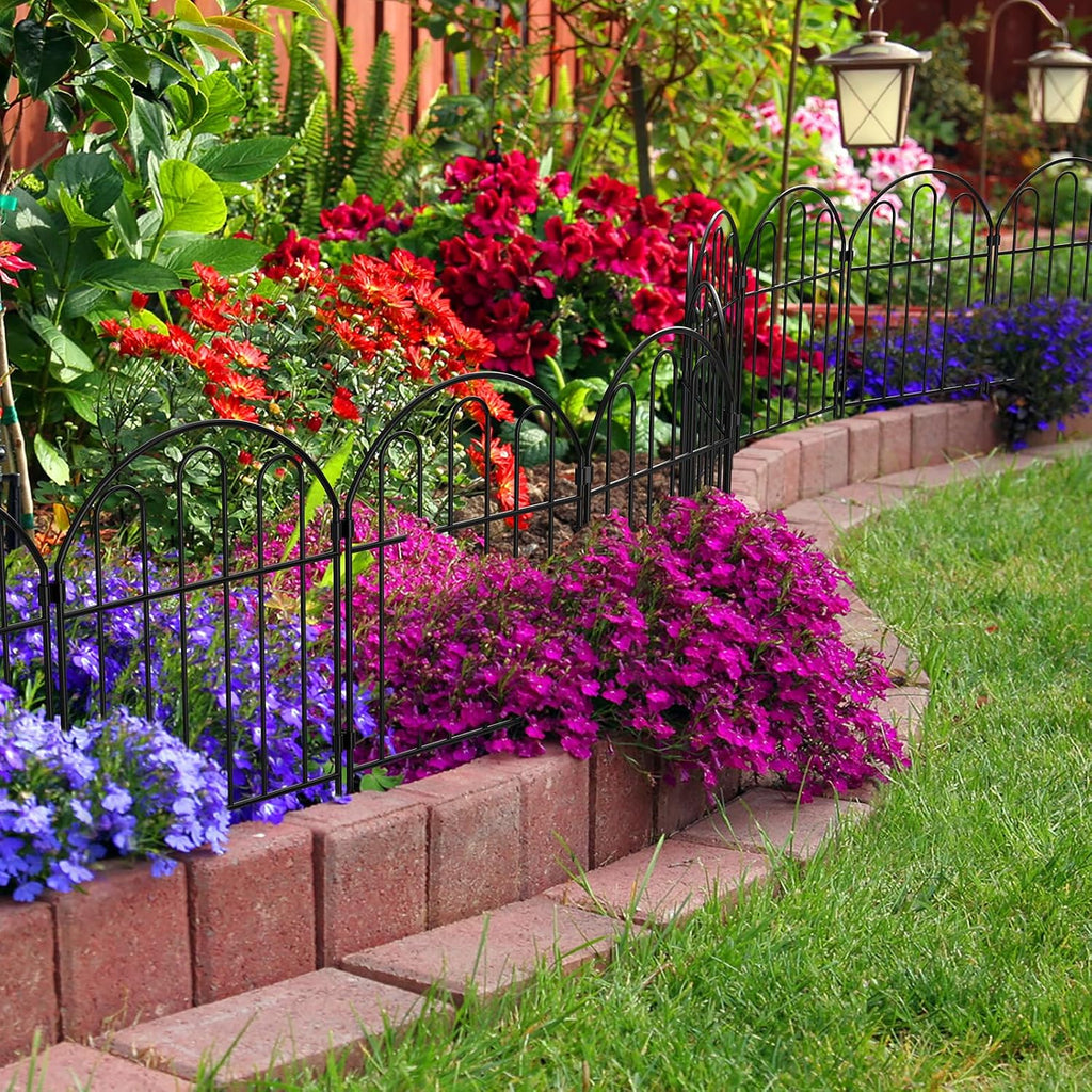 ousheng 25 pack decorative garden fence, total 27ft(l) on a desk or shelf