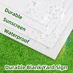 large blank yard signs 18 x 24" with, close-up detail