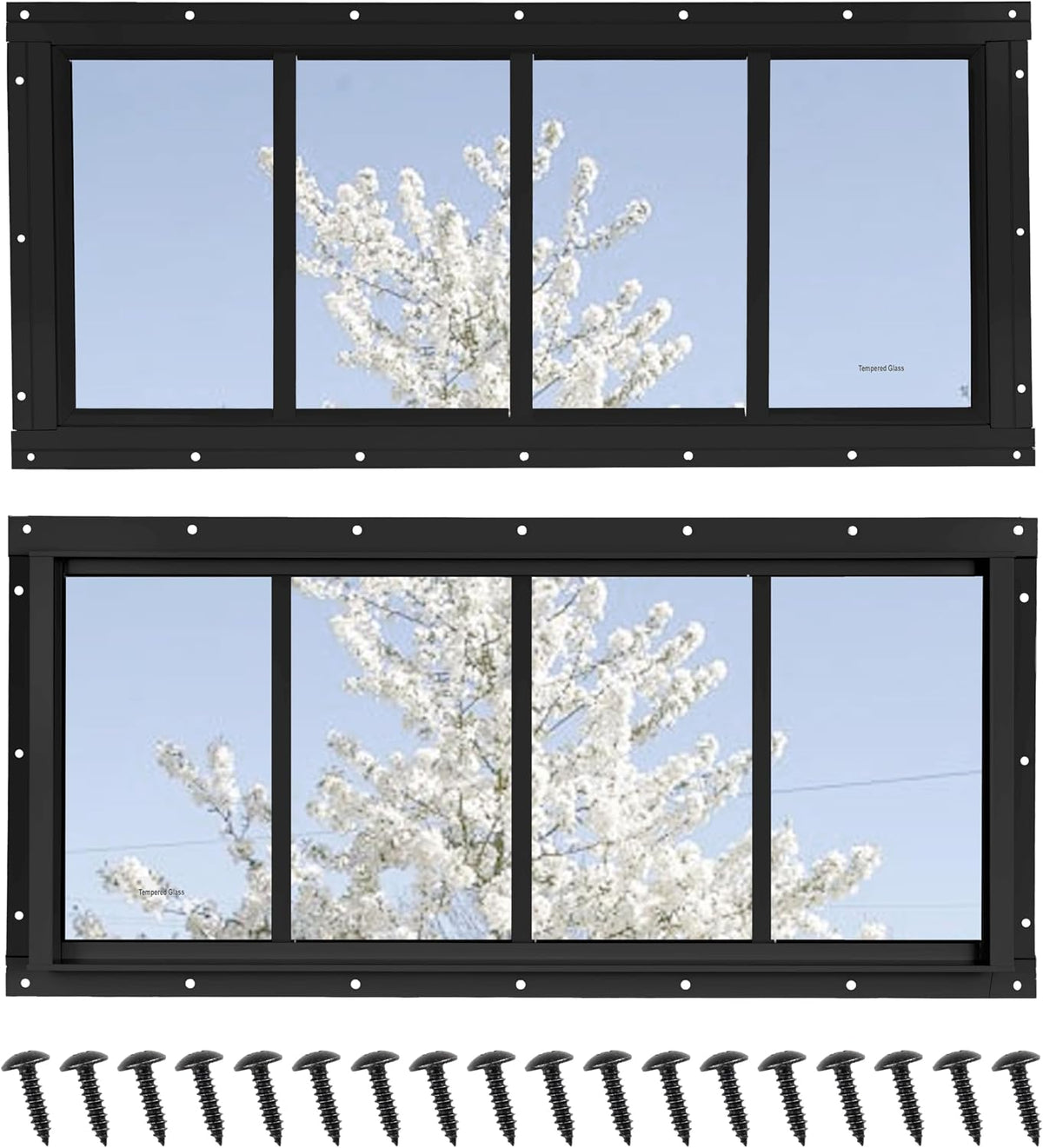 shed windows 2 pack, fixed transom windows 10", main product view