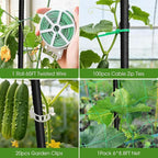 Cucumber Trellis for Raised Bed,U-Shape Garden Trellis for Climbing Plants Outdoor, Metal Arch Vegetables Trellis, Plant Support for Vine (Black, 63" Lx21.6 Wx47.2 H-Large)