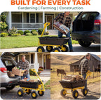 sekey garden dump cart, 1000 lb capacity, quick-release on a desk or shelf