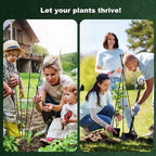 Garden Trellis for Climbing Plants Outdoor & Indoor, 47in Obelisk Trellis and Tomato cage 2 Shapes Rustproof Plant Support for Indoor Plants Trellis for Potted Plants with 5pcs Decorative Butterfly