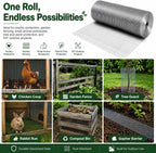 Hardware Cloth 1/2 in. x 4 ft. x 100 ft. 19-Gauge | Wire Mesh Roll, Chicken Wire Fencing, Gopher Wire, Garden Fencing, Chicken Wire Fence Roll, Tree Guard