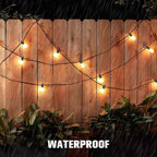 100ft solar string lights ourdoor waterproof,patio lights solar, close-up detail