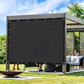 Artpuch Outdoor Pergola Shade Cover 12x22 FT Sun Shade Cloth with Grommets Black 90% UV Protection Canopy Patio Privacy Screen (Customized Available)