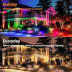 Low Voltage RGBW LED Landscape Lights Spot Lights Outdoor for Yard Garden Decor Spotlight, 12V-24V Low Voltage Landscape Lighting with 16 Color Changing and Remote IP68 Waterproof (6)