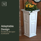Mayne Nantucket 32-Inch Tall Planter – Self-Watering, Weather-Resistant Planter for Flowers – Durable Outdoor Design for Patio, Porch, or Entryway