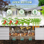 Galvanized Raised Garden Bed Kit Outdoor Patio,6x3x2ft Large Rectangular Metal Planter Boxes,Deep Root Box Planter for Gardening, Vegetables, Flowers, Herbs, 1 Pack, Silver