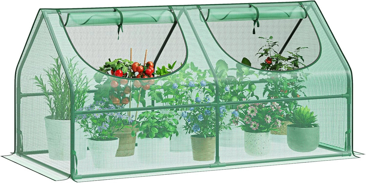 greatbuddy 3x3x6 small greenhouse, durable pe,waterproof & uv, main product view
