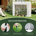 woltu garden greenhouse tunnel in galvanised steel tube, side view