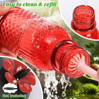 feed garden glass hummingbird feeder for outdoors, leak-resistant showing dimensions