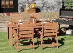 GREENVINES Outdoor Dining Chairs Set of 2 | HDPE | Patio Chair | All-Weather | Teak
