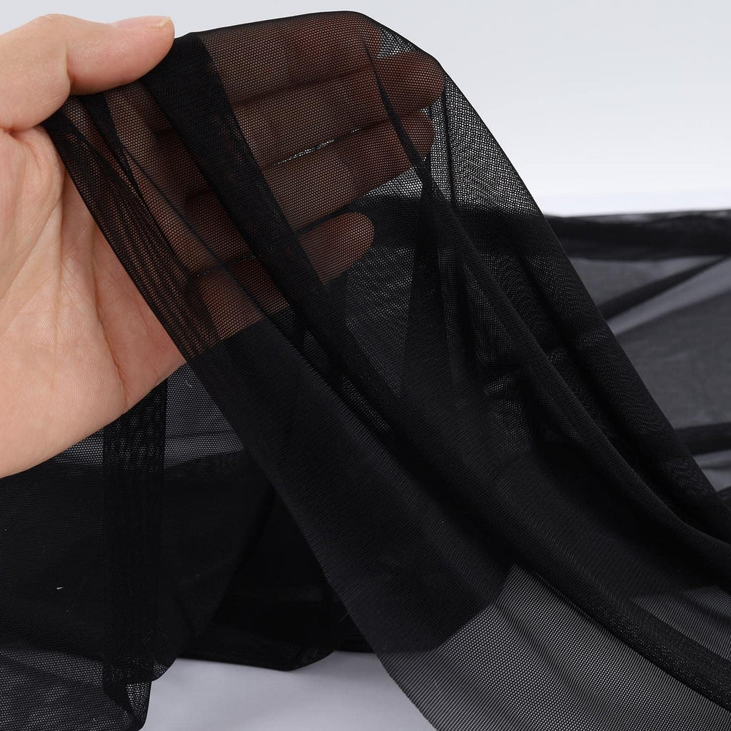 superfine 4-way stretch net fabric nylon spandex power, close-up detail