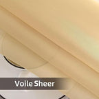 SpaceDresser Waterproof Outdoor Sheer Curtains for Patio - 2 Panels Rod Pocket Indoor Voile Sheer Curtain for Living Room,100W x 108L inch, Beige