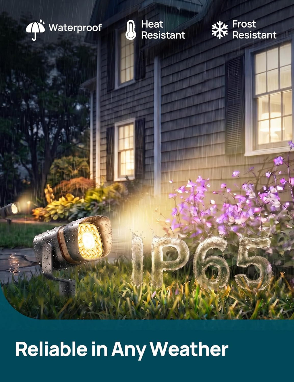 Linkind Smart Low Voltage Landscape Lighting 12-24V Dual Ring RGBW 4 Pack | SL6LV Outdoor Spotlights, Required Transformer & Wire, 800LM, 8W, Bluetooth, Metal, IP65 Waterproof, for Yard, Garden, Tree