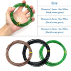 9 Rolls Bonsai Wires, Anodized Aluminum Bonsai Training Wire with 3 Colors (Black, Brown, Green) and 3 Sizes (1.0 mm, 1.5 mm, 2.0 mm), Total 147 Feet