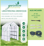 garden elements personal plastic indoor/outdoor standing greenhouse for shown in use