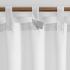 Elrene Home Fashions Matine Weatherproof Tab-Top Indoor/Outdoor Solid Color Curtain Panel for Porch, Pergola, Patio, Deck, 52”W x 95”L, White