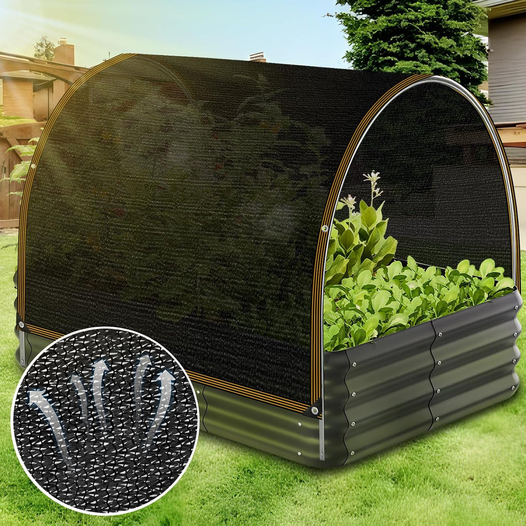 shade cloth - for garden 90% plant shades shown in use