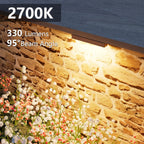 VOLISUN 7 Inch Retaining Wall Lights, 2700K Hardscape Lighting, 12 Pack | IP65 Waterproof, Cuttable Low Voltage Landscape Lighting, 12V Paver Lights, 3W Outdoor Step Lights, ETL