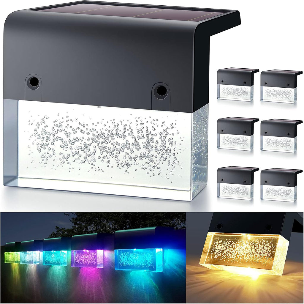 denicmic solar deck lights led waterproof solar step, main product view