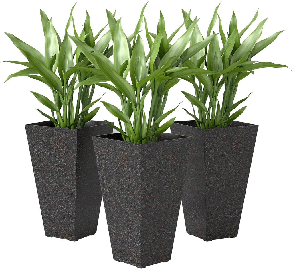 outsunny 28 inch plastic tall planters for outdoor, main product view