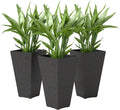 outsunny 28 inch plastic tall planters for outdoor, main product view