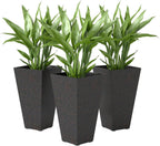 outsunny 28 inch plastic tall planters for outdoor, main product view