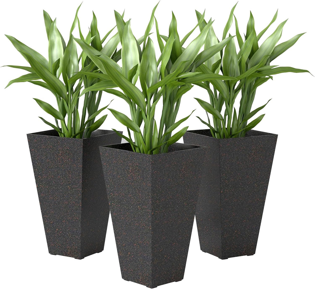 outsunny 28 inch plastic tall planters for outdoor, main product view